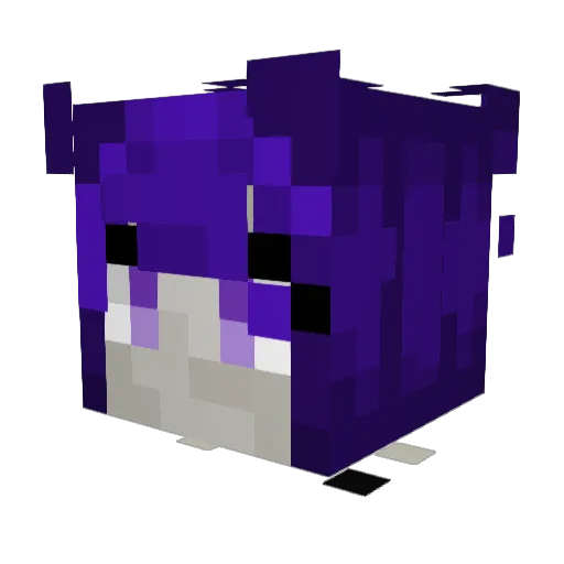 Denwa9 Minecraft avatar head, 3D render