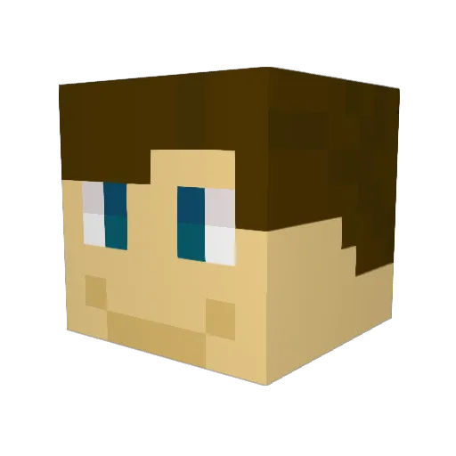 Deny004 Minecraft avatar head, 3D render