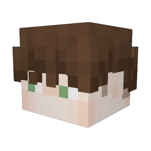 Denyaap Minecraft avatar head, 3D render