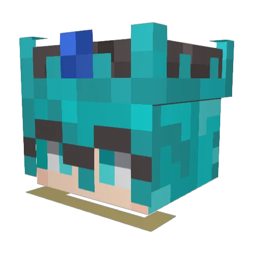Denyabcdence Minecraft avatar head, 3D render