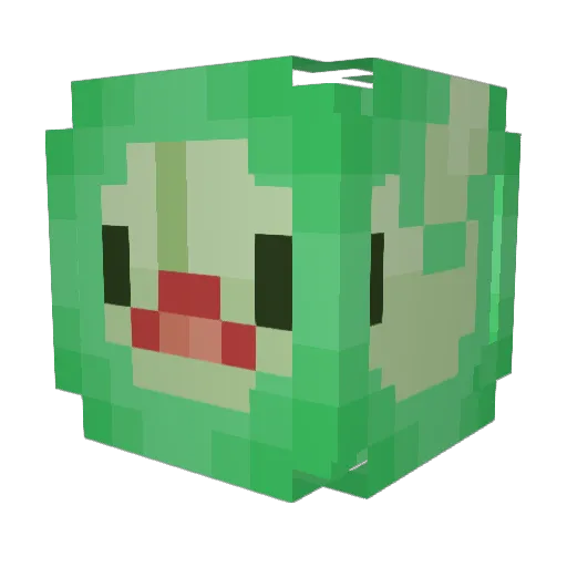 Denzayoi Minecraft avatar head, 3D render