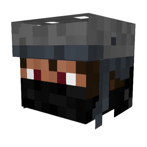Denzel32 Minecraft avatar head, 3D render