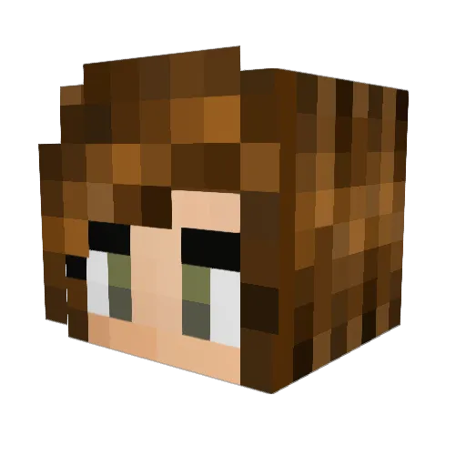 DenzelVII Minecraft avatar head, 3D render