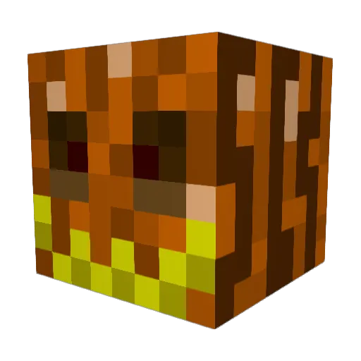 Denzinky Minecraft avatar head, 3D render