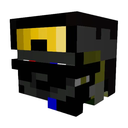 Denzum Minecraft avatar head, 3D render