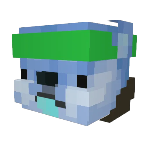 DeoBlitz Minecraft avatar head, 3D render