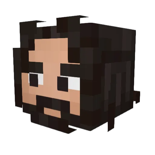 DeoNorTV Minecraft avatar head, 3D render