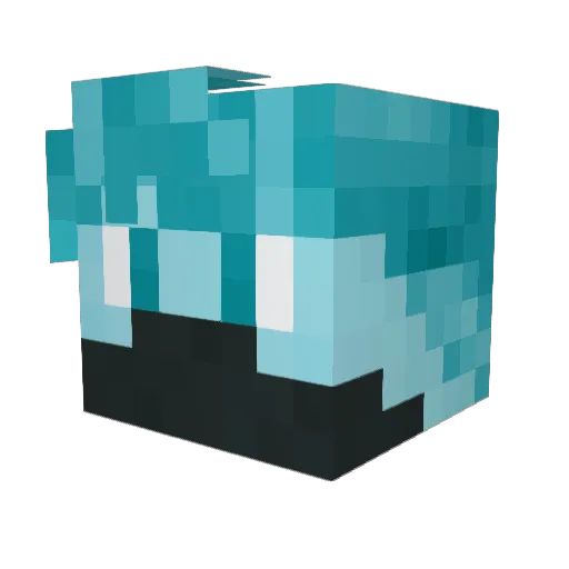 Deodo3 Minecraft avatar head, 3D render