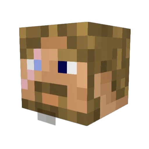 Deodor Minecraft avatar head, 3D render
