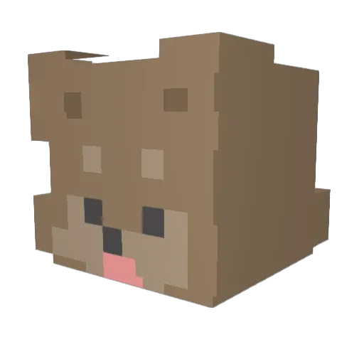 Deok9uu_ Minecraft avatar head, 3D render