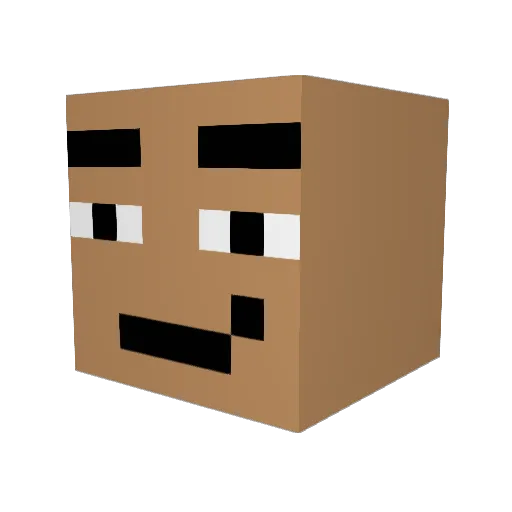 Deon87 Minecraft avatar head, 3D render