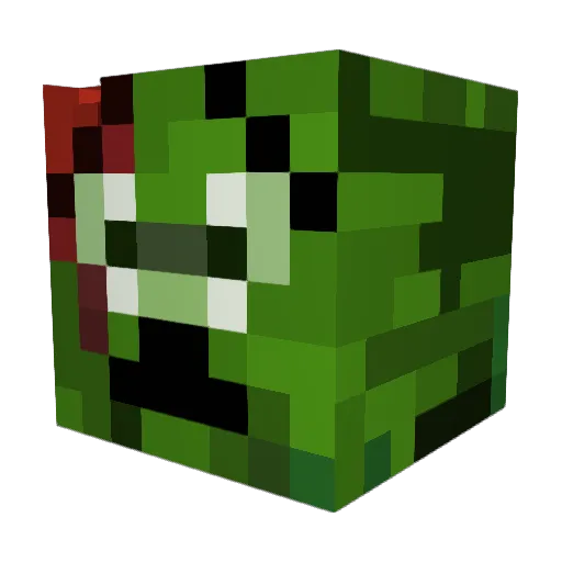 Deonic Minecraft avatar head, 3D render