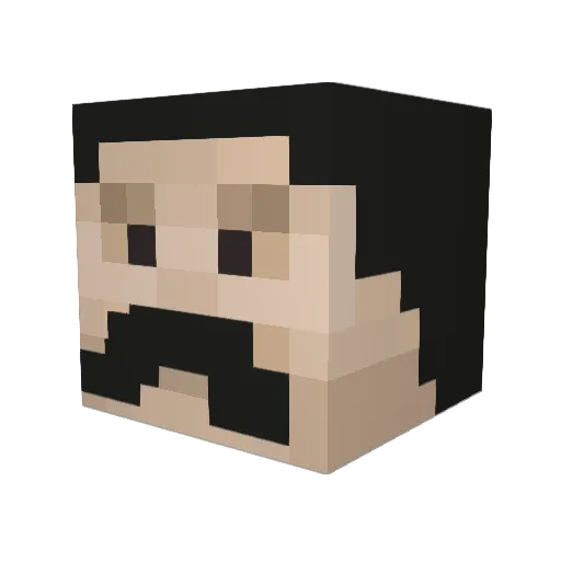 Deonidas Minecraft avatar head, 3D render