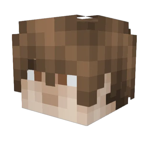 Deovoidus Minecraft avatar head, 3D render