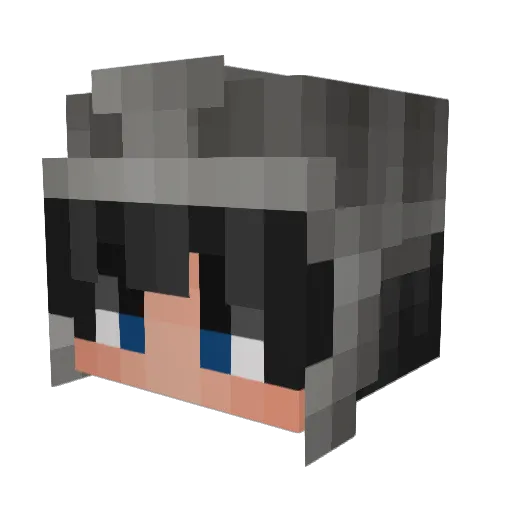 DeoxSied Minecraft avatar head, 3D render