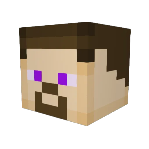 Deoxxys Minecraft avatar head, 3D render