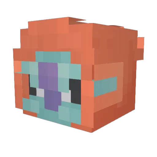 Deoxys Minecraft avatar head, 3D render