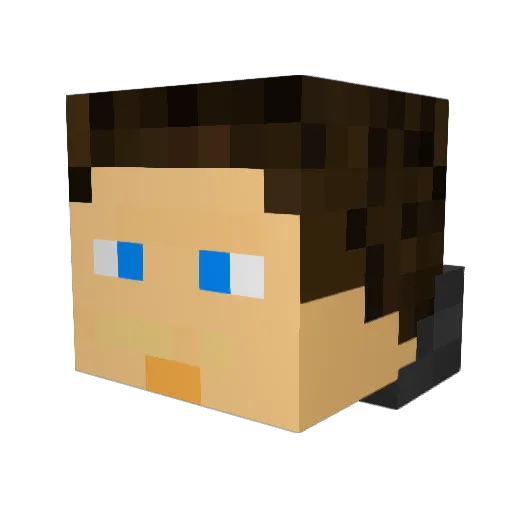 DepCos Minecraft avatar head, 3D render