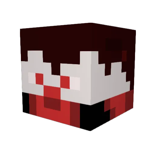 DepTrauser Minecraft avatar head, 3D render