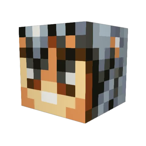 Dep_boy Minecraft avatar head, 3D render