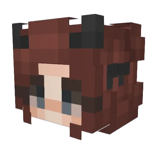 Depheria Minecraft avatar head, 3D render