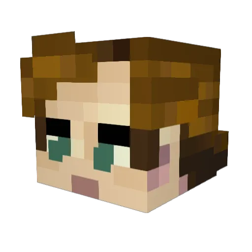 Dephoh Minecraft avatar head, 3D render