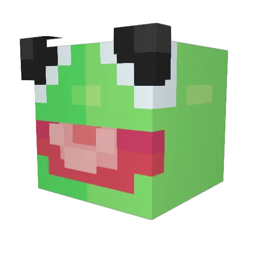 Depiadre Minecraft avatar head, 3D render