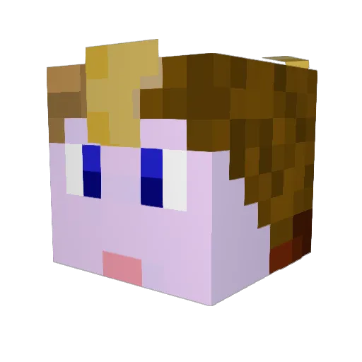 Deponianer Minecraft avatar head, 3D render