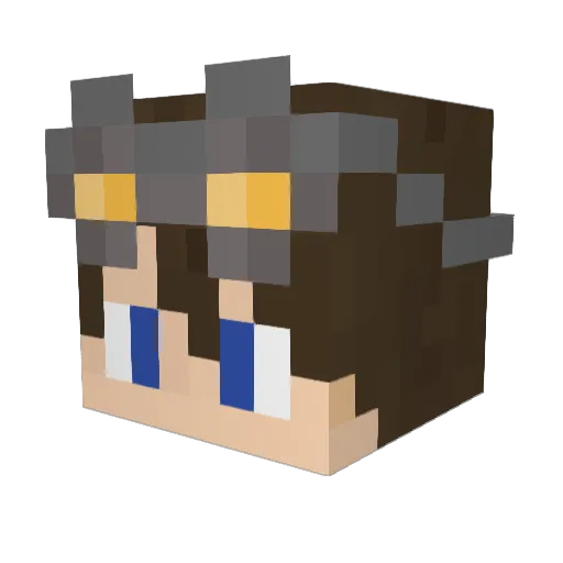 Depoo Minecraft avatar head, 3D render
