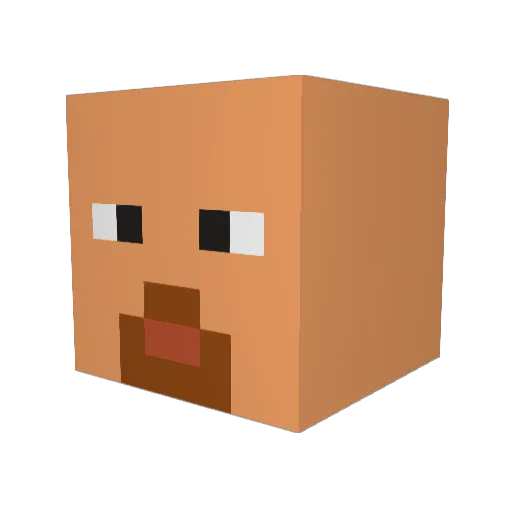 Depositary Minecraft avatar head, 3D render