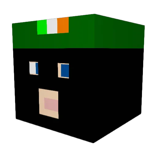 Deppio Minecraft avatar head, 3D render