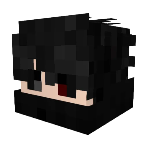 Depqua Minecraft avatar head, 3D render