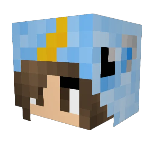 DeprayXD Minecraft avatar head, 3D render