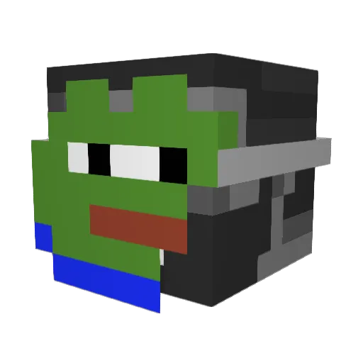 Depreciating Minecraft avatar head, 3D render