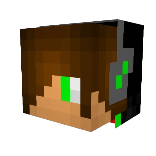 Depredator77 Minecraft avatar head, 3D render
