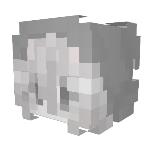 Depresan Minecraft avatar head, 3D render