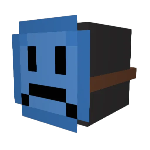 Depresancik Minecraft avatar head, 3D render