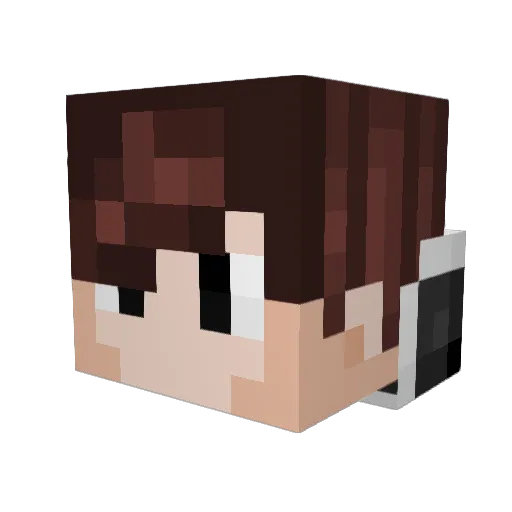 DepressedAirman Minecraft avatar head, 3D render