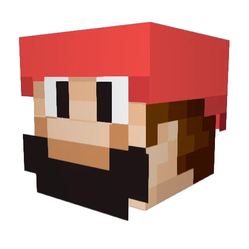 DepressedCircle Minecraft avatar head, 3D render