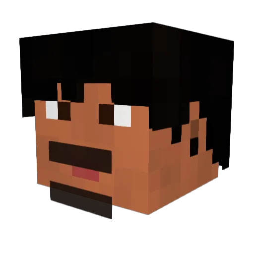 DepressedMan1 Minecraft avatar head, 3D render