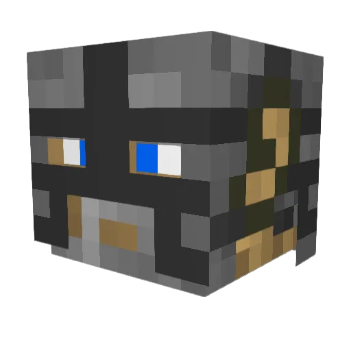 DepressedMouse Minecraft avatar head, 3D render