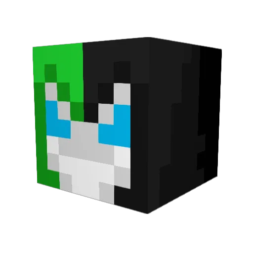 DepressedShaco Minecraft avatar head, 3D render