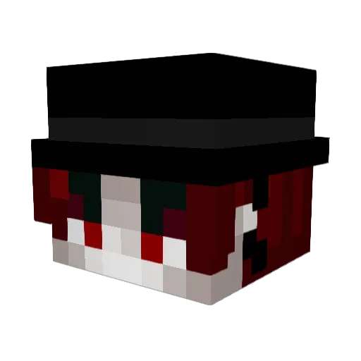 Depressing Minecraft avatar head, 3D render