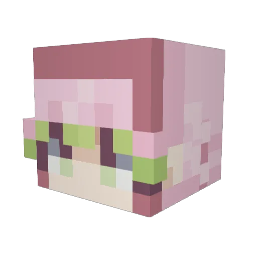 DepressionSessi Minecraft avatar head, 3D render