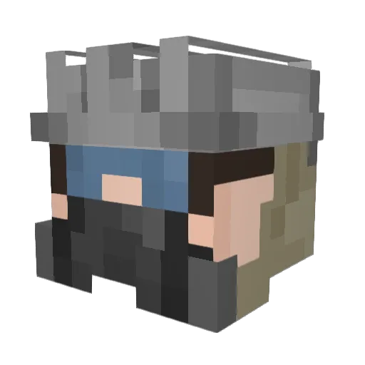 DepressyExpressy Minecraft avatar head, 3D render