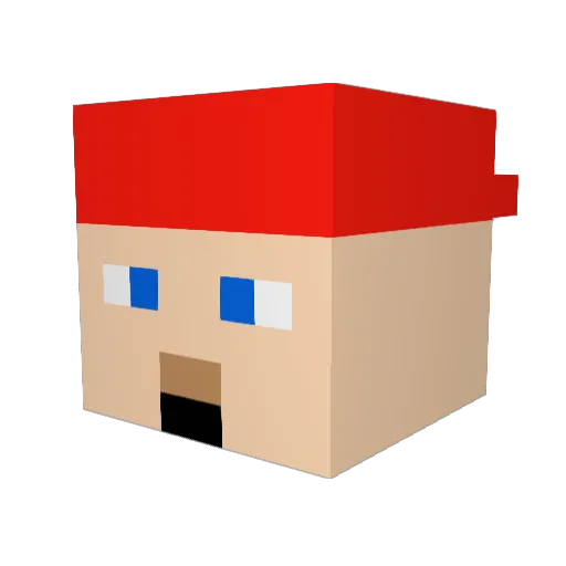 Depresy7 Minecraft avatar head, 3D render