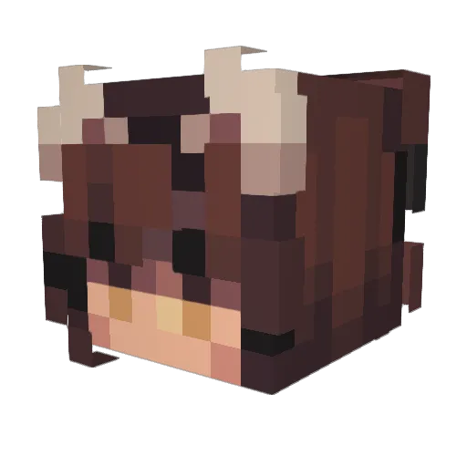 Deprixon Minecraft avatar head, 3D render