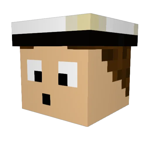 Depson Minecraft avatar head, 3D render