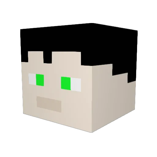 Depth541 Minecraft avatar head, 3D render