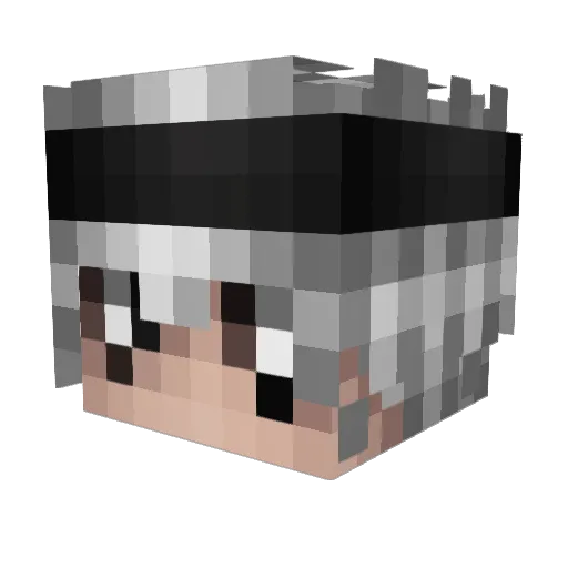 DepthRaider Minecraft avatar head, 3D render